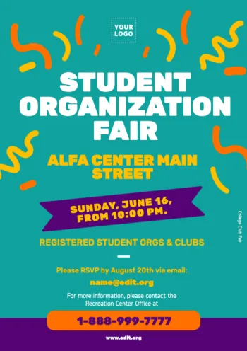 Edit a club fair poster
