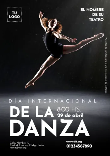 Edita un flyer de Danza