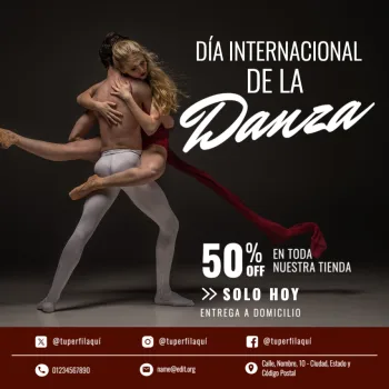 Edita un flyer de Danza