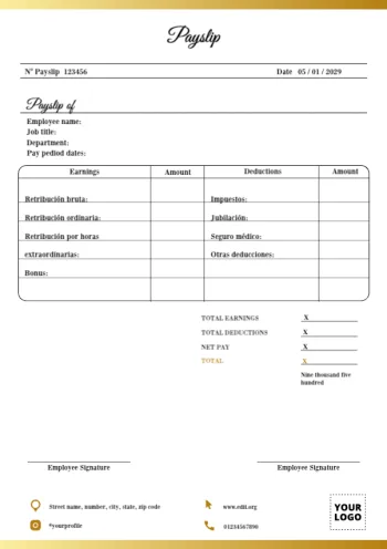 Een gratis loonstrook sjabloon bewerken