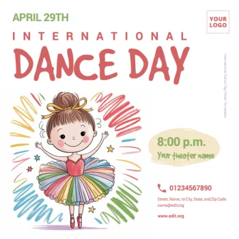 Edit a Dance Day flyer