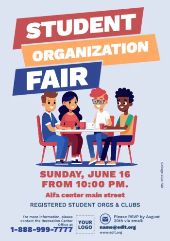 Edit a club fair poster