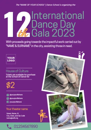 Edit a Dance Day flyer