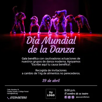 Edita un flyer de Danza