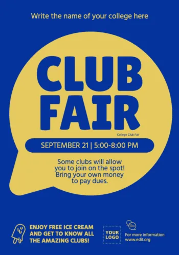 Edit a club fair poster