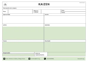 Edita un ejemplo de método Kaizen