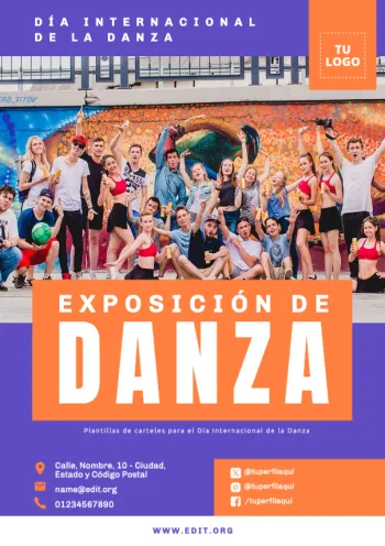 Edita un flyer de Danza