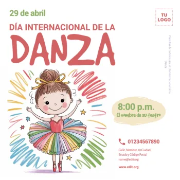 Edita un flyer de Danza