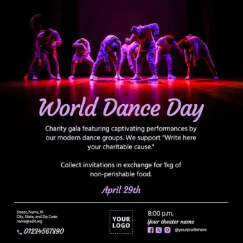 Edit a Dance Day flyer