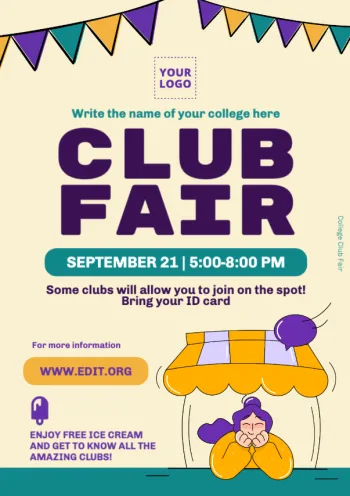 Edit a club fair poster