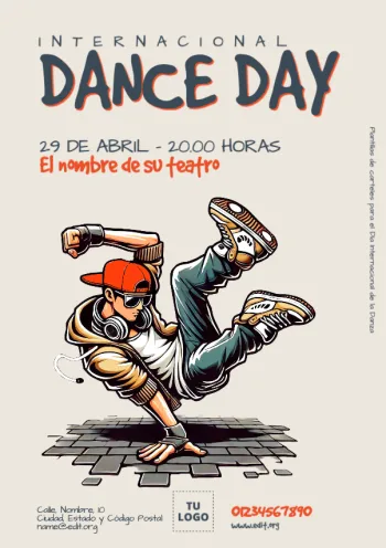 Edita un flyer de Danza