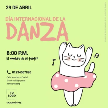 Edita un flyer de Danza