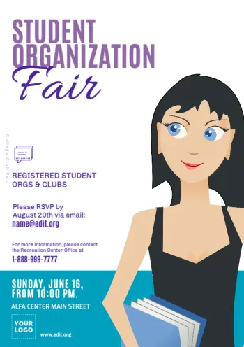 Edit a club fair poster