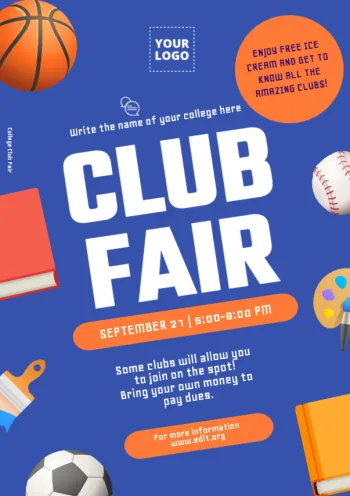 Edit a club fair poster