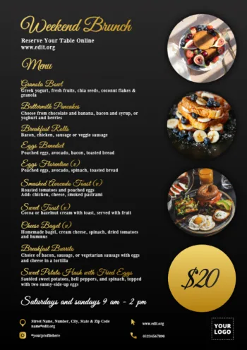 Edita diseños para tu restaurante