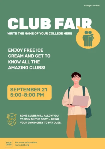 Edit a club fair poster