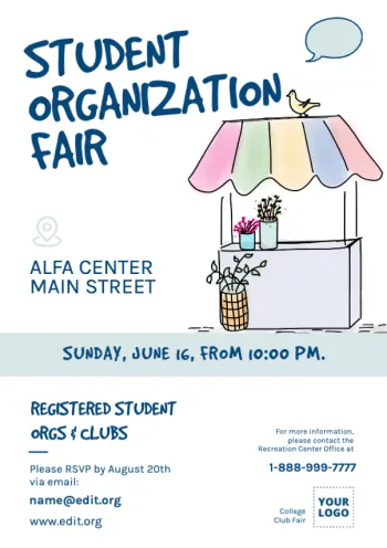 Edit a club fair poster