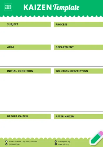 Edit a Kaizen format example