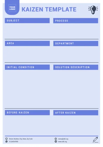 Edit a Kaizen format example