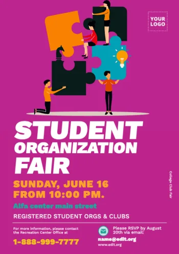 Edit a club fair poster