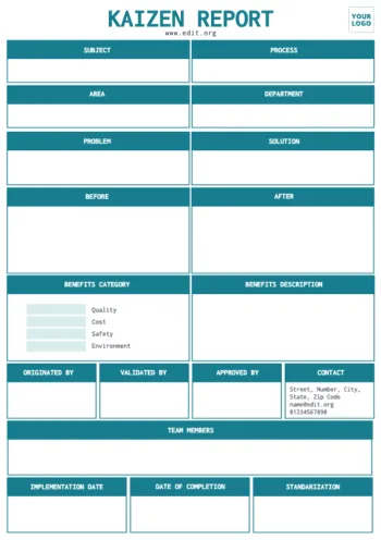 Edit a Kaizen format example