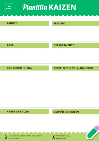 Edita un ejemplo de método Kaizen
