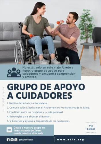 Edita un póster sobre cuidados