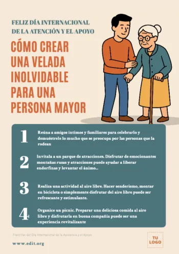 Edita un póster sobre cuidados