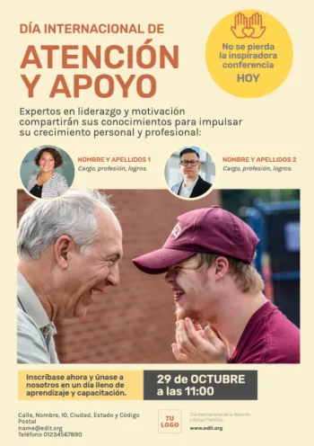 Edita un póster sobre cuidados