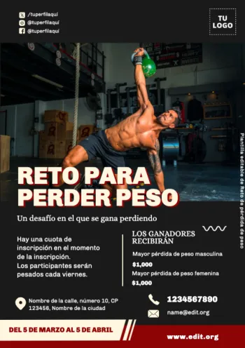 Edita un cartel de Fitness
