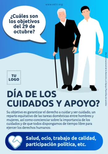 Edita un póster sobre cuidados