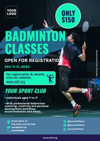 Edit a Badminton flyer