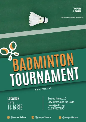 Edit a Badminton flyer