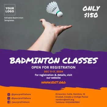 Edit a Badminton flyer