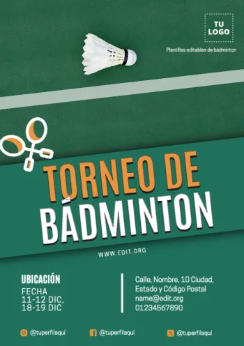 Edita un flyer de Bádminton