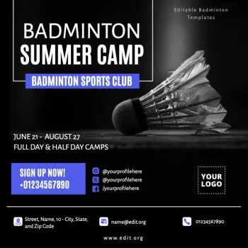 Edit a Badminton flyer