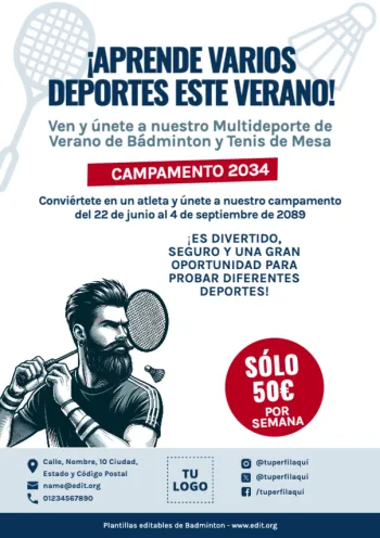 Edita un póster de campamento