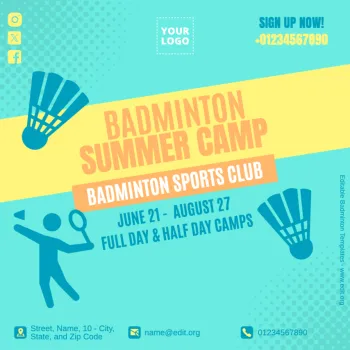 Edit a Badminton flyer
