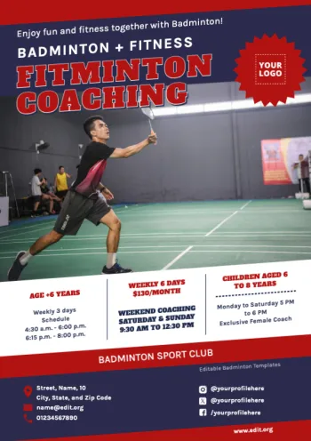 Edit a Badminton flyer