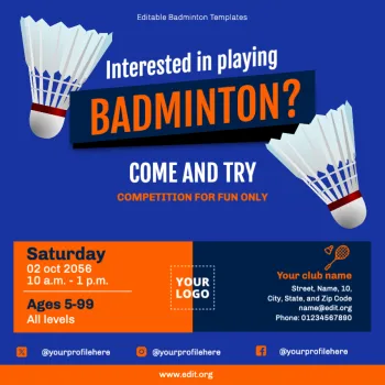 Edit a Badminton flyer