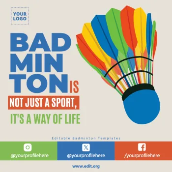 Edit a Badminton flyer
