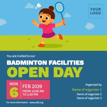 Edit a Badminton flyer