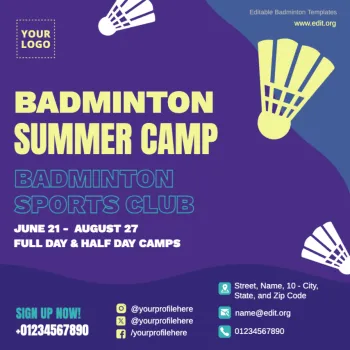 Edit a Badminton flyer