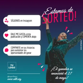 Editar una plantilla para sorteos