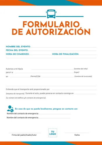 Edita una plantilla de Autorización