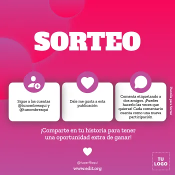 Editar una plantilla para sorteos