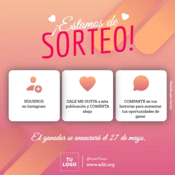 Editar una plantilla para sorteos