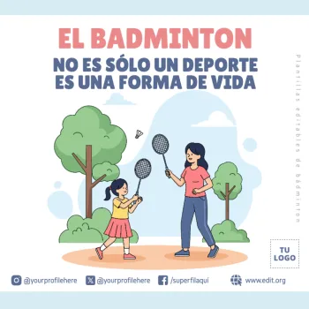 Edita un flyer de Bádminton