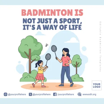 Edit a Badminton flyer