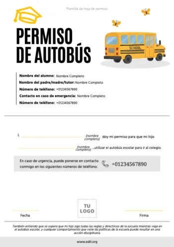 Edita una plantilla de Autorización